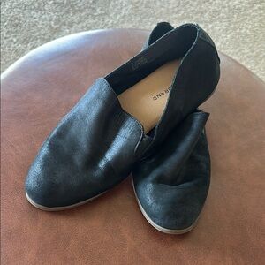 Lucky Brand Black Leather Slip-On Mules